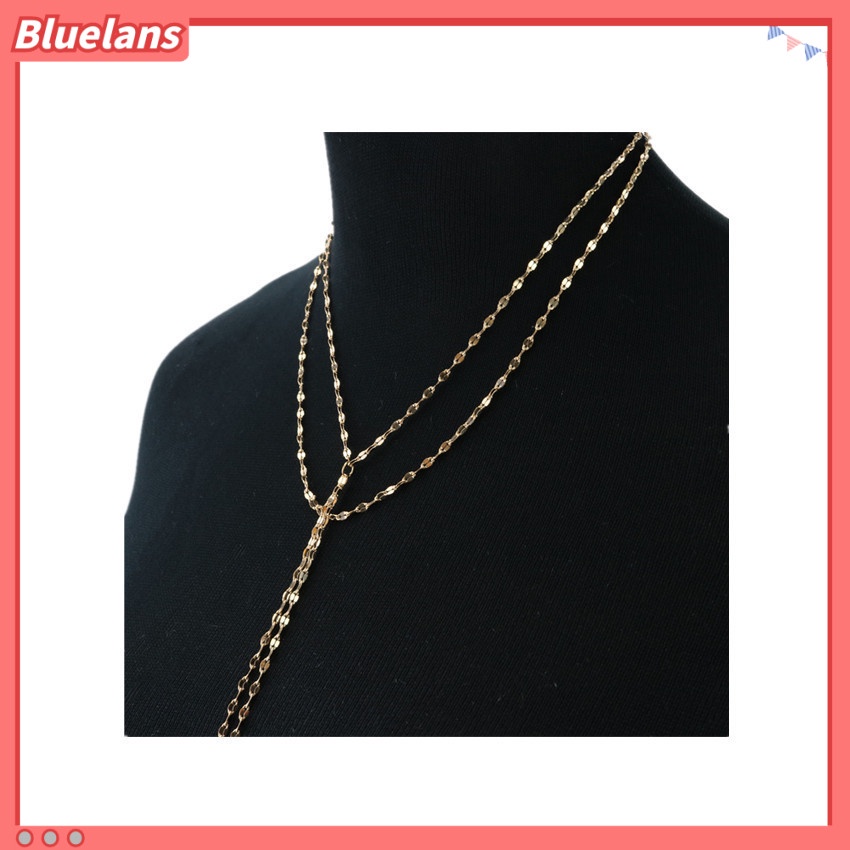 Vòng cổ Mắt Xích Đôi Tua Rua Đính Kim Cương Gợi Cảm [BLS]