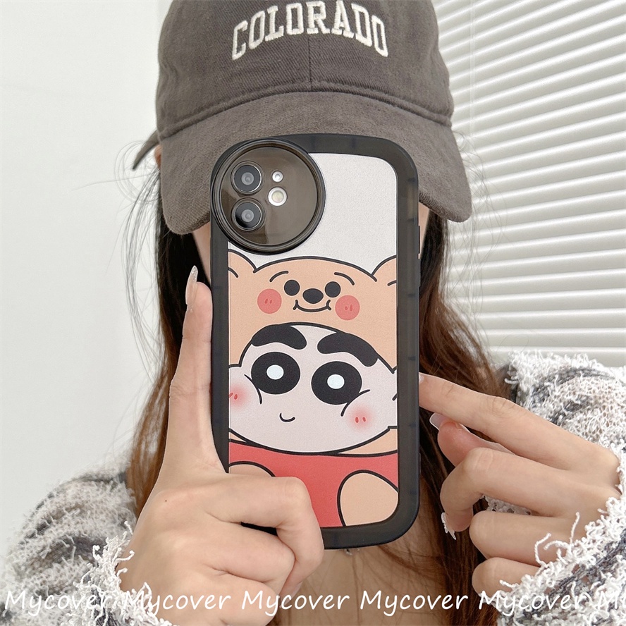 Ốp Điện Thoại Silicon Mềm Họa Tiết Cậu Bé Bút Chì Cho iPhone 11 13 12 14 Pro Max X XR Xs Max 6 7 8 Plus