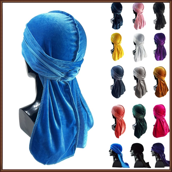 Set 6 Băng Đô Nhung Dày Dặn Giữ Ấm Phong Cách Hip hop