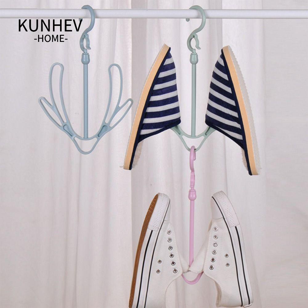 KUNHEV Set 4 Móc Phơi Khăn Choàng / Giày Đa Năng Xoay Được Tiện Dụng