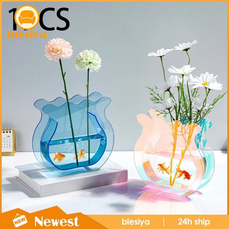 Lọ Hoa Bằng Acrylic Trong Suốt Thiết Kế Tối Giản Dùng Trang Trí