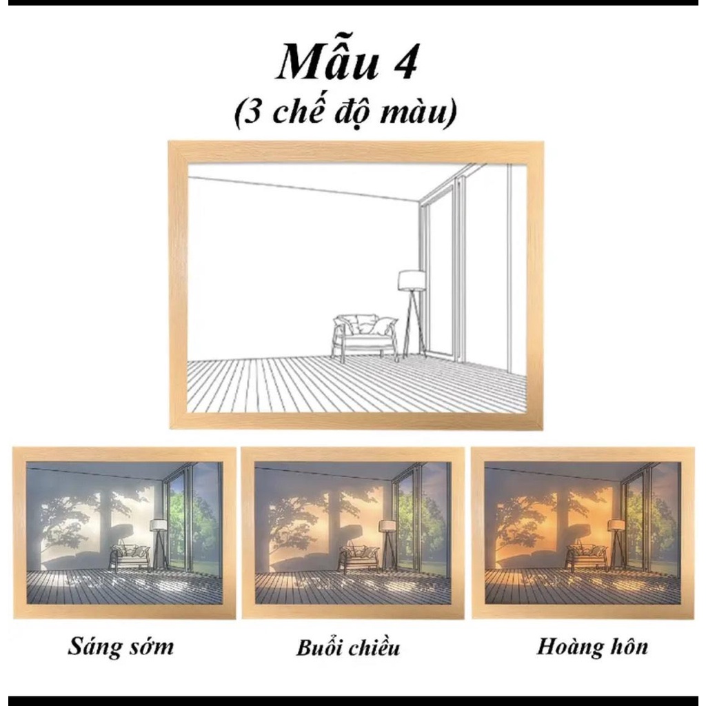 Tranh đèn led căn phòng số 3 Treo Cạnh Giường Phòng Ngủ Tranh đèn led Tự Làm Sáng Tạo Và Ấm Áp li Đèn Ngủ Hình Dễ Thương