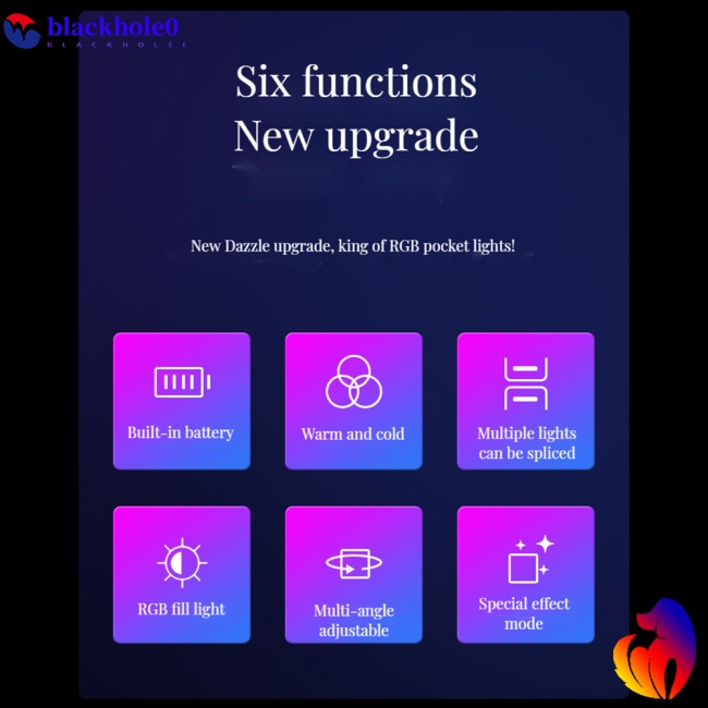 Đèn Led Rgb Mini Có Kẹp Gắn Điện Thoại Di Động Hỗ Trợ Chụp Ảnh Selfie