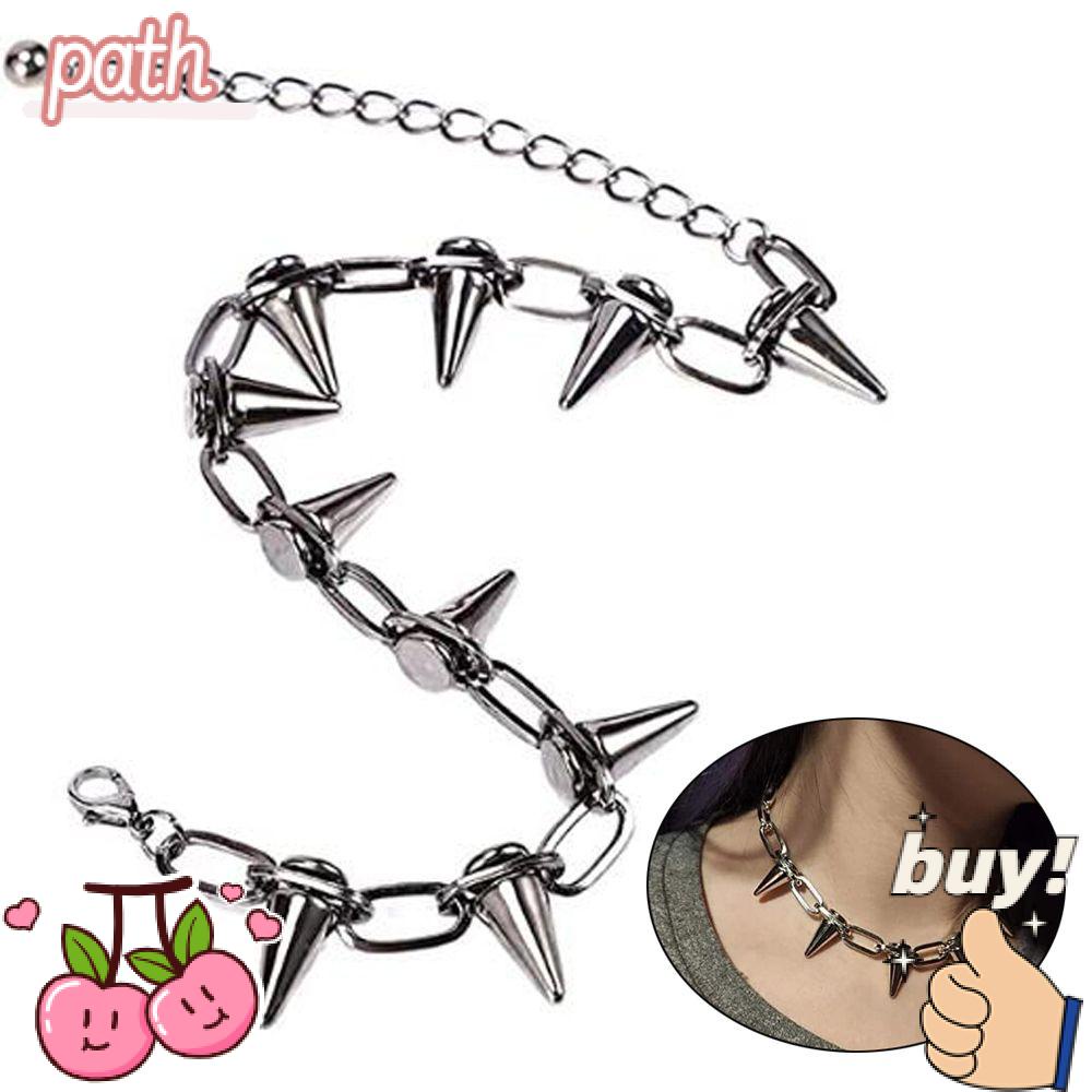 Vòng Cổ Choker Bằng Hợp Kim Đính Đinh Tán Phong Cách Harajuku Cho Nam Nữ