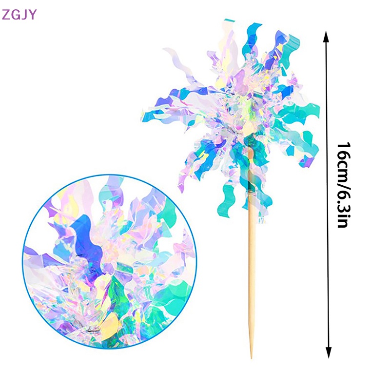 Set 5 Que Cắm Trang Trí Bánh Sinh Nhật Nhiều Màu Sắc Lấp Lánh Mới