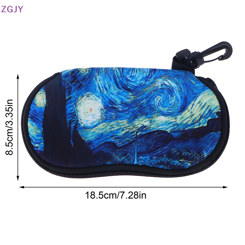 1 Hộp Đựng Mắt Kính Cầm Tay Bằng Cao Su Tổng Hợp Mềm Siêu Nhẹ Có Khóa Kéo Mới