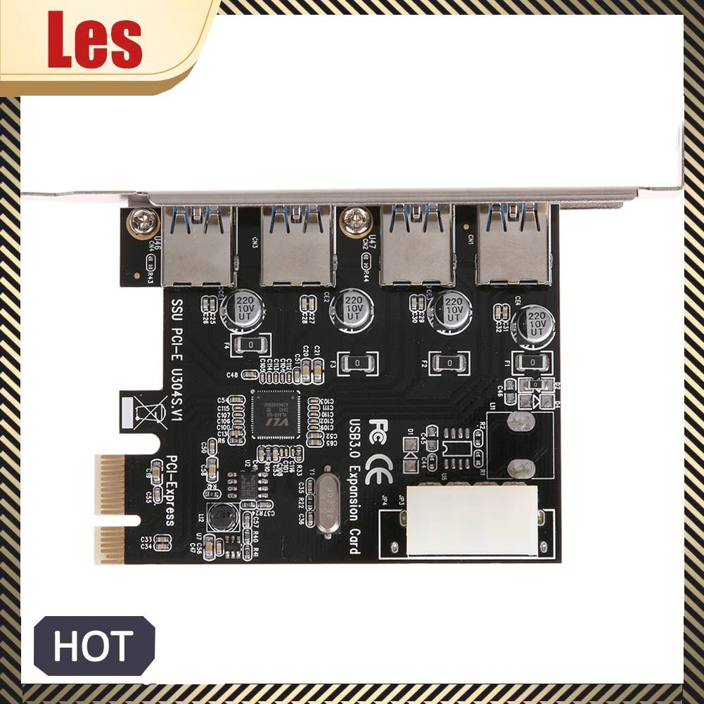 Thẻ Mở Rộng 4 Cổng Usb 3.0 PCI-E Sang Usb 3.0 Chuyên Dụng Cho Máy Tính