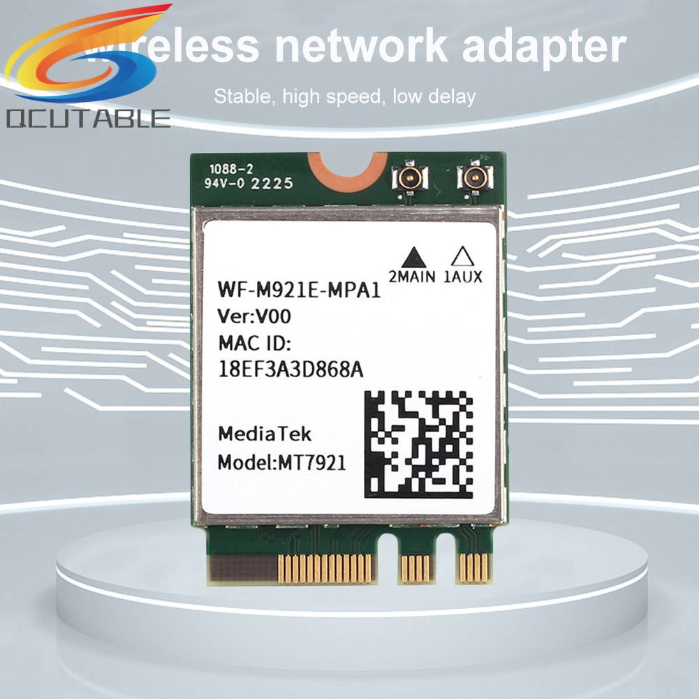 Thẻ Mạng Không Dây MT7921 1200Mbps Băng Tần Kép 2.4Ghz / 5Ghz Cho Laptop