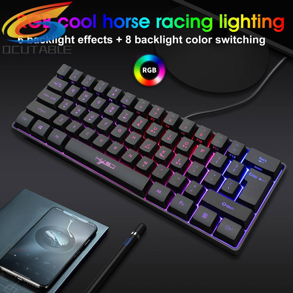 Bàn Phím Dây Đèn Led V700 61 Phím RGB Dành Cho Game Thủ