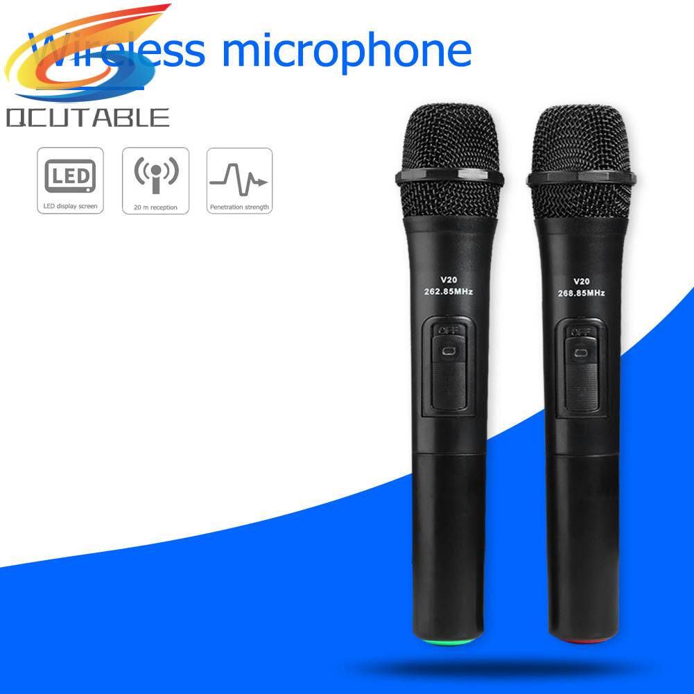 Set 2 Bộ Khuếch Đại Âm Thanh Micro Cầm Tay 20m Chuyên Dụng Cho Tiệc Cưới DJ