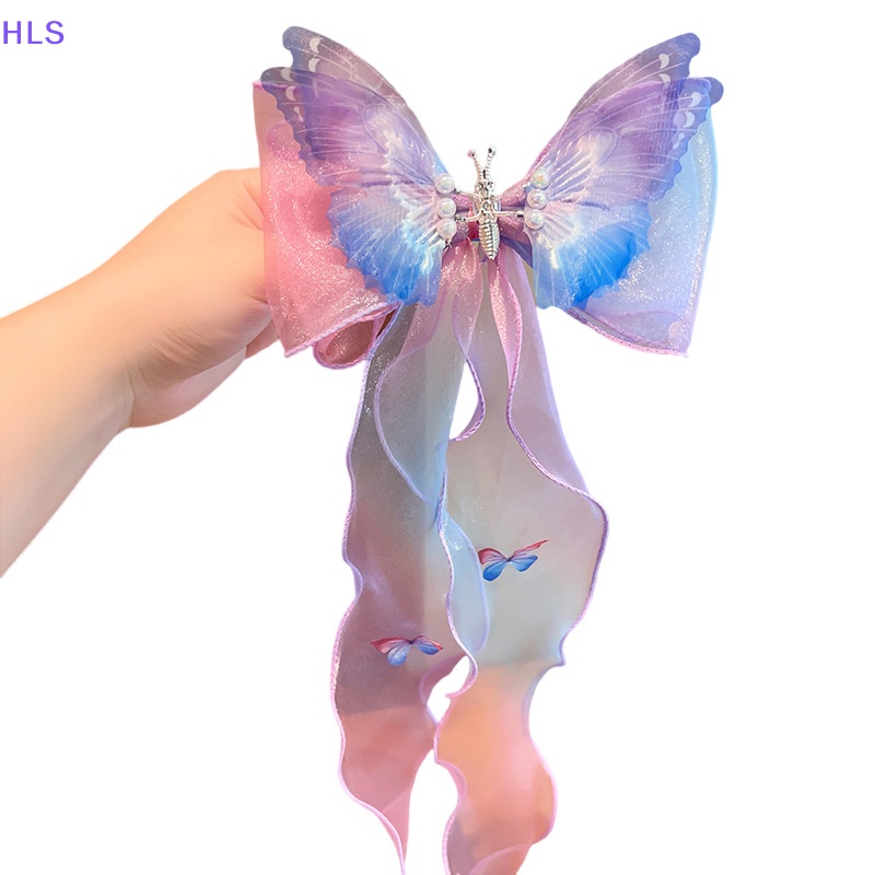 Kẹp Tóc Nơ Ruy Băng Dễ Thương Sáng Tạo Cho Bé Gái