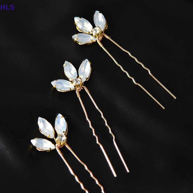 Set 3 Ghim Cài Tóc Chữ U Đính Đá Pha Lê Cho Cô Dâu