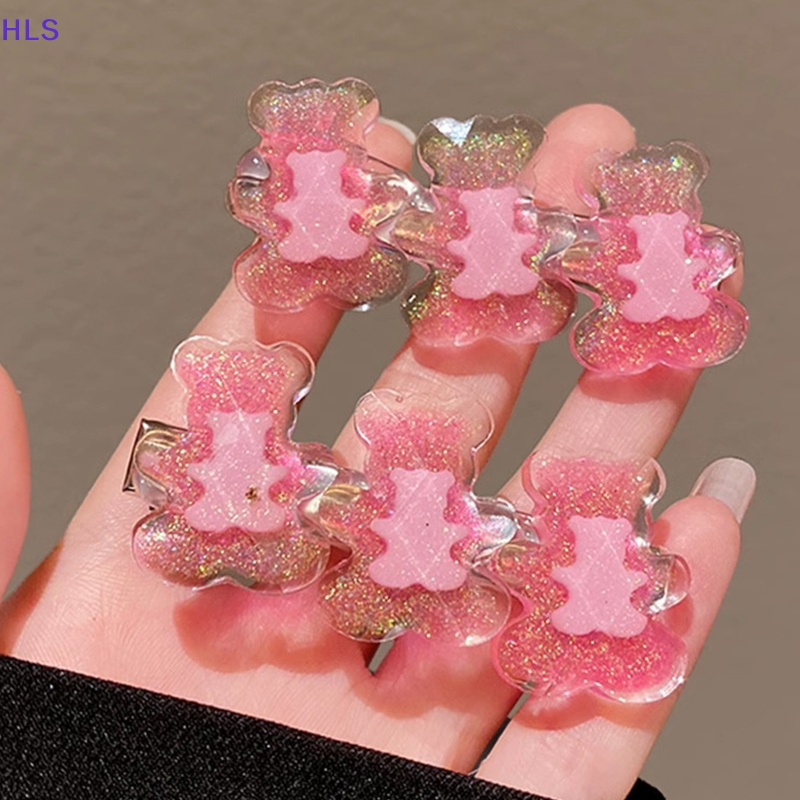 Kẹp Tóc Hình Gấu Nhỏ Lấp Lánh Thời Trang Mùa Hè Cho Nữ