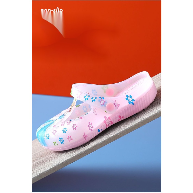 Xăng đan Công Chúa Đục Lỗ Chống Trượt Thời Trang Mùa Hè Phong Cách Mới Cho Bé Gái Đi Biển