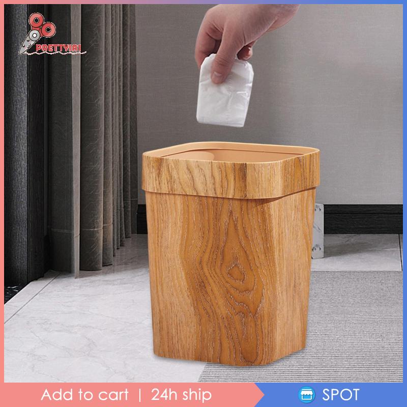 Thùng Rác Vân Gỗ Tái Sử Dụng Được Prettyia1