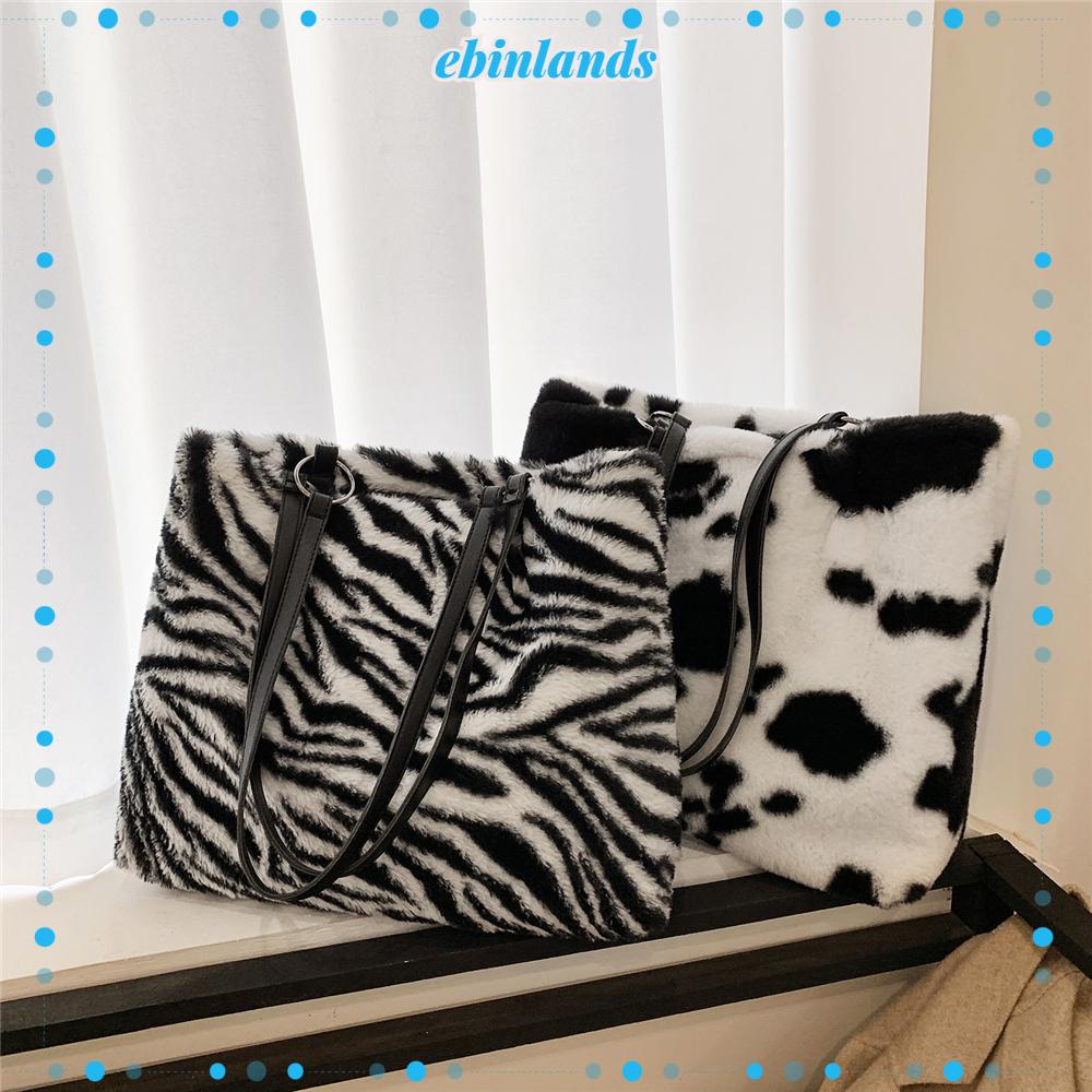 EBINLANDS Túi Tote Đeo Vai Bằng Vải Bông Mềm Mại Sức Chứa Lớn Phong Cách Châu Âu Cho Nữ