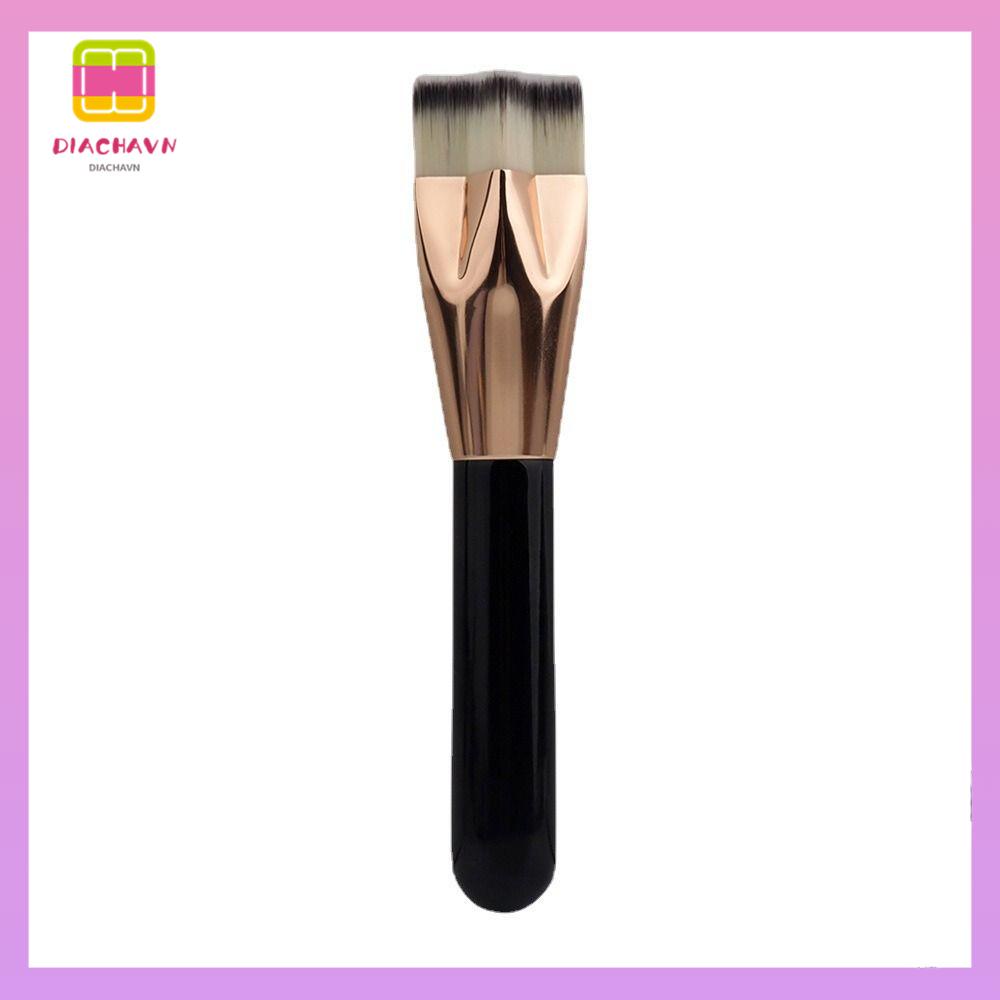 DIACHAVN Cọ Trang Điểm Đầu Phẳng Cán Gỗ Hình Ngôi Sao Năm Cánh Không Đánh Dấu