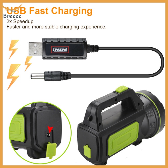 Đèn Led Tìm Kiếm 400 Lumens Siêu Sáng Chống Thấm Nước Pin 2000mah