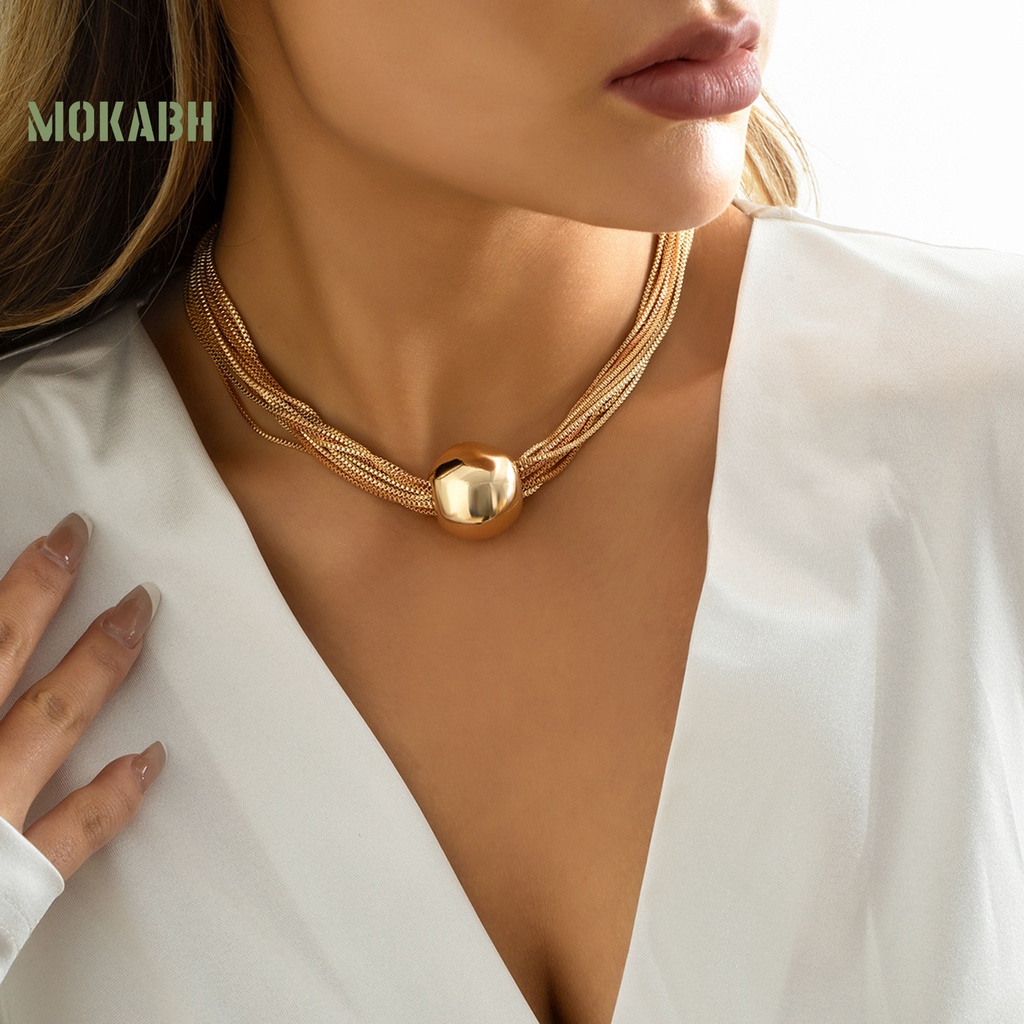 [Mok Abh] Vòng Cổ Choker Bản To Nhiều Lớp Phong Cách Punk Âu Mỹ Cá Tính