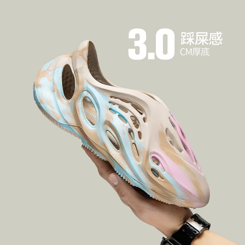 Giày Sandal Đục Lỗ Đế Mềm Size Lớn 47 Họa Tiết Rằn Ri Phong Cách Hàn Quốc Thời Trang Đi Biển Mùa Hè Cho Nam