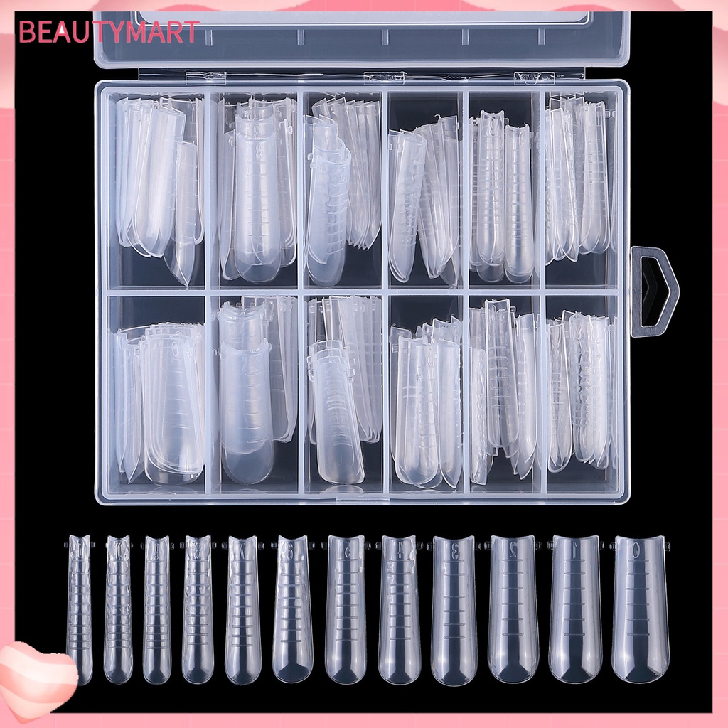 Set 1 Hộp / 120 Khuôn Nối Dài Móng Tay Siêu Mỏng Trong Suốt Cho Nữ