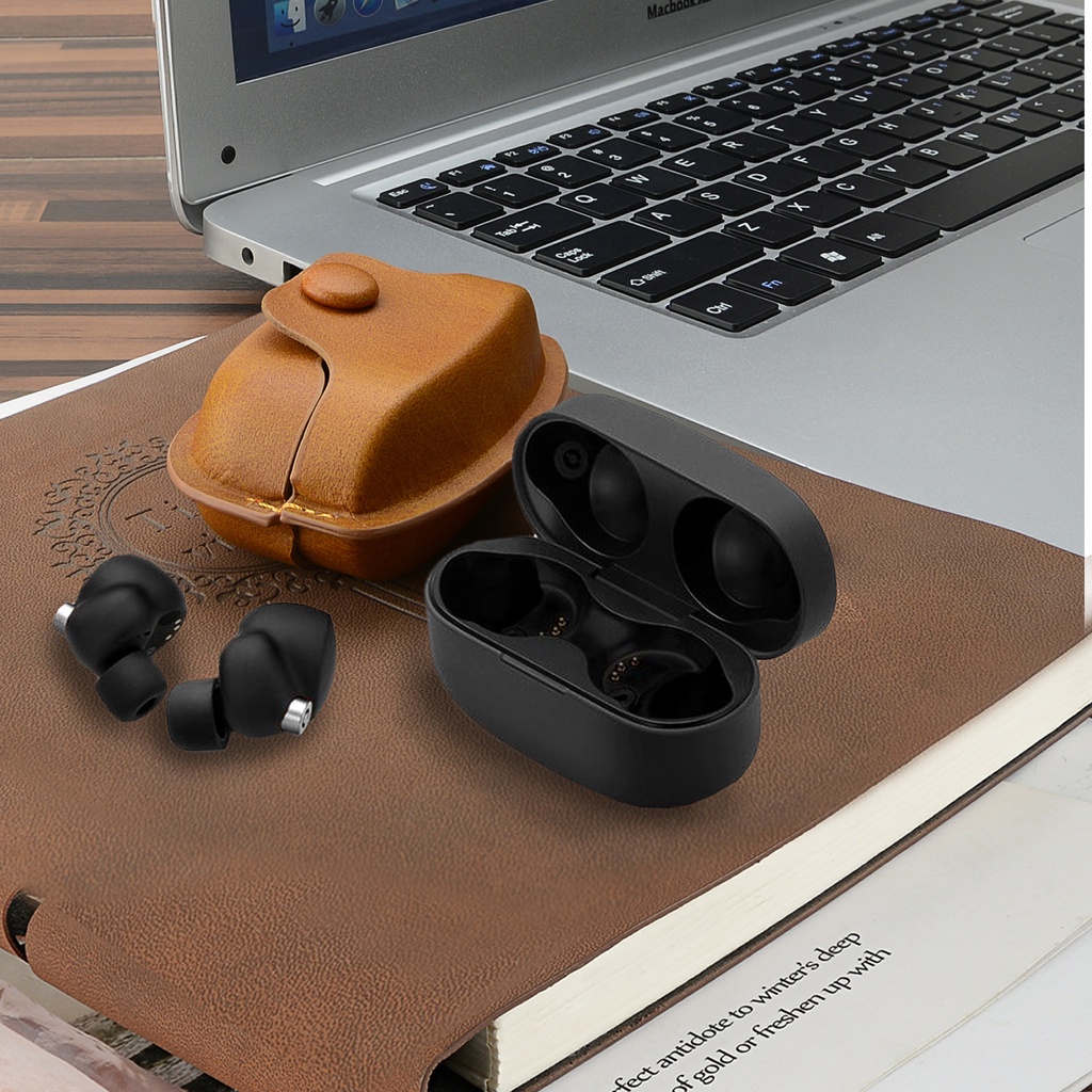 Vỏ Da Bọc Bảo Vệ Tai Nghe Sony WF-1000XM4 Có Móc Khóa