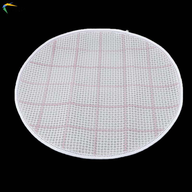 Lưới làm thảm CUTICATE hình tròn bằng vải bạt màu trắng 38cm / 15in