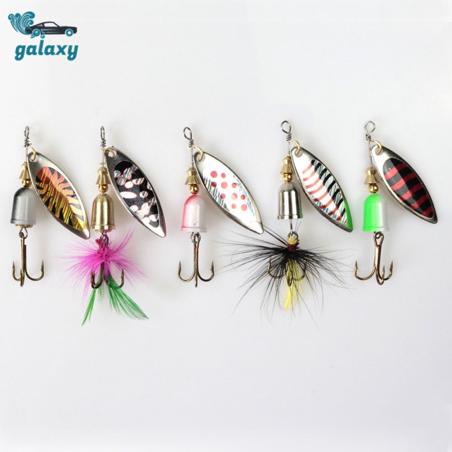 Galaxy Set 10 Mồi Giả Nhử Cá Bằng Kim Loại Cứng Kèm Móc Câu Ba Tiêu