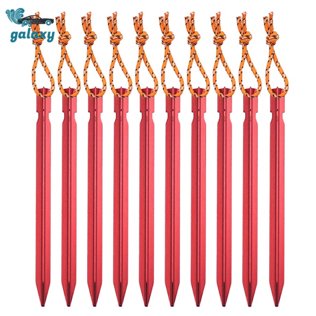 Galaxy Set 10 Cọc Dựng Lều Bằng Hợp Kim Nhôm 18cm Tiện Dụng Khi Đi Cắm Trại