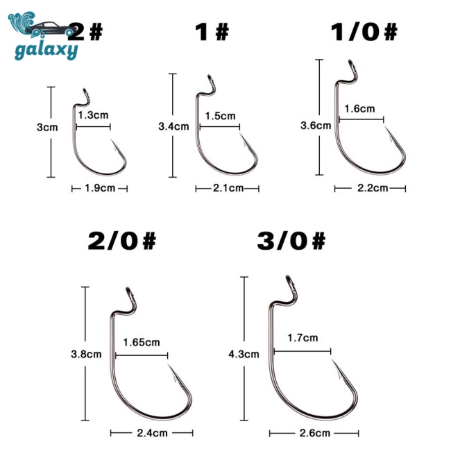 Galaxy Set 50 Lưỡi Câu Cá Bằng Thép Carbon Cao Cấp Kèm Hộp Đựng