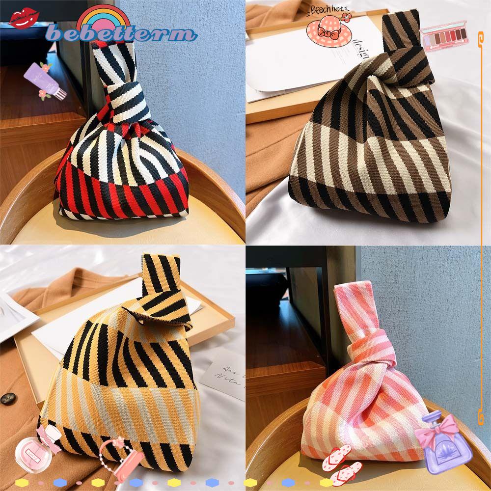 BEBETTERM Túi Xách Mini Đan Len Đeo Vai Thời Trang Xinh Xắn Cho Nữ