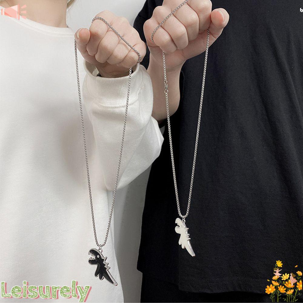 LEILY Dây Chuyền Xếp Chồng Lên Nhau Hình Rồng Dễ Thương Cho Cặp Đôi