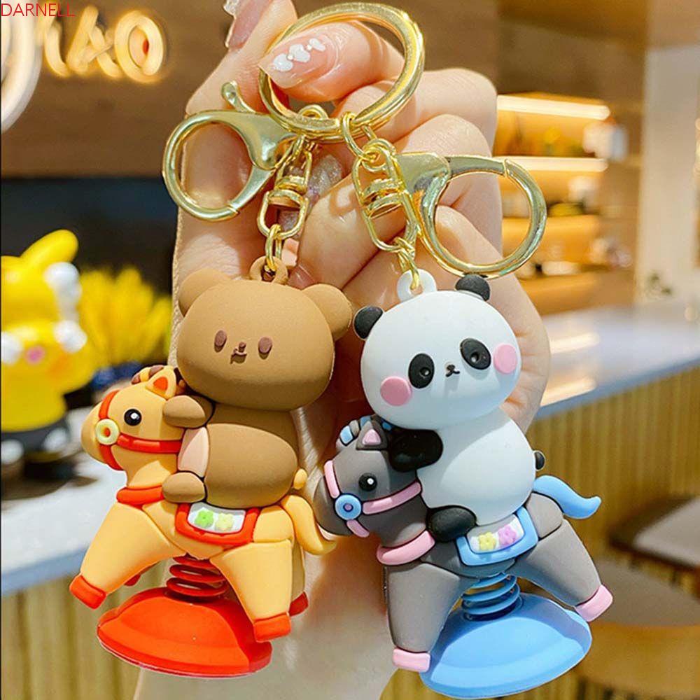 DARNELL Móc Khóa Hình Ngựa Lắc Hoạt Hình Thủ Công Sáng Tạo