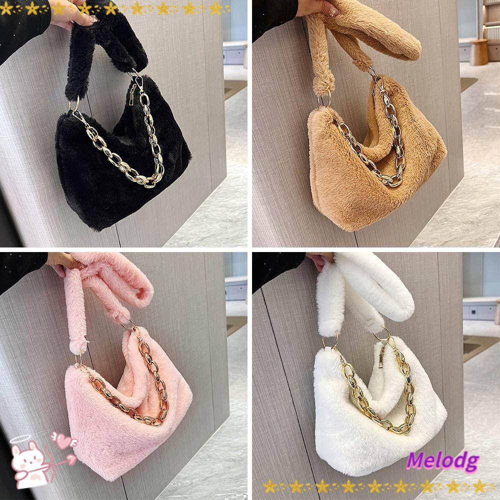 Túi Đeo Vai / Kẹp Nách Bằng Vải Bông Mềm Màu Trơn Thời Trang Cho Nữ