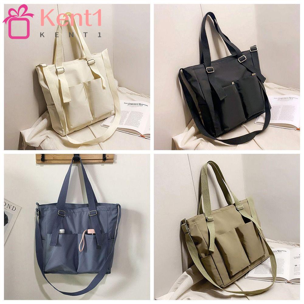 KENT1 Túi Xách Canvas Màu Trơn Thời Trang Trẻ Trung