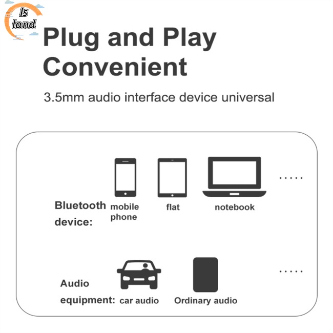 Thiết Bị Nhận Tín Hiệu Bluetooth 5.1 Rảnh Tay Hd Gọi Điện Thoại Jack 3.5mm Aux