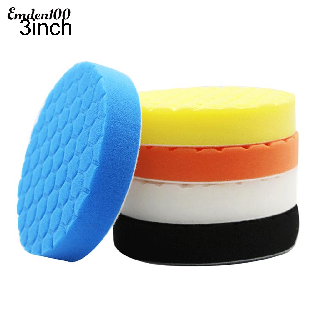 Bộ 5 Miếng Xốp Tròn Đánh Bóng Xe Hơi 3 / 4 / 5 / 6 / 7inch