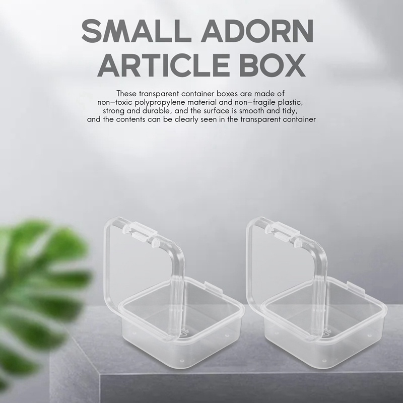 Set 6 Hộp Nhựa Mini Trong Suốt Đựng Trang Sức Hạt Làm Thủ Công