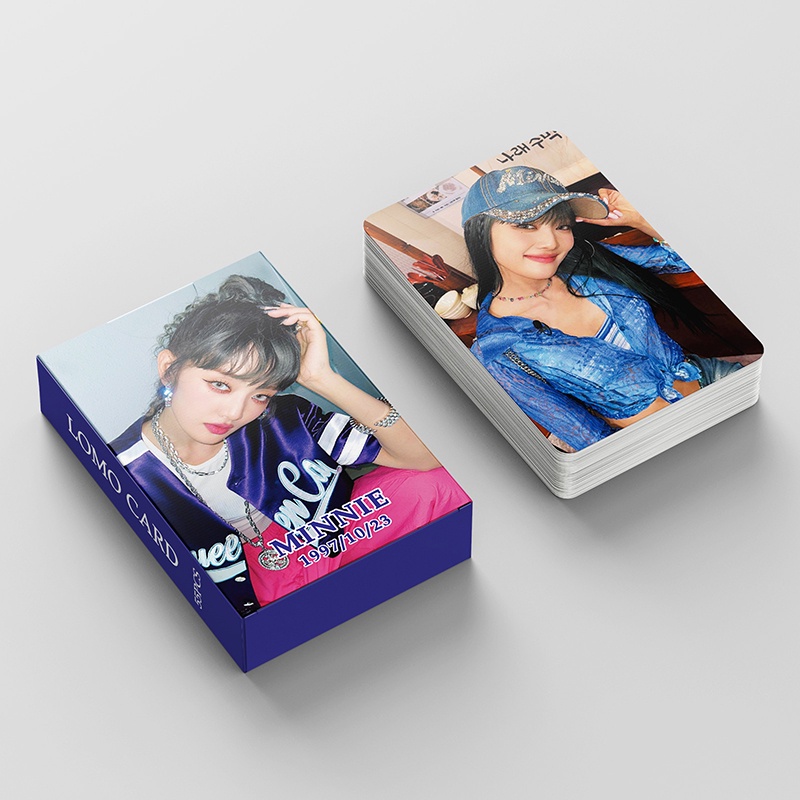 I-DLE Minnie LOMO Card Set 55 Tấm Thẻ Ảnh Hình Nhóm Nhạc KPOP