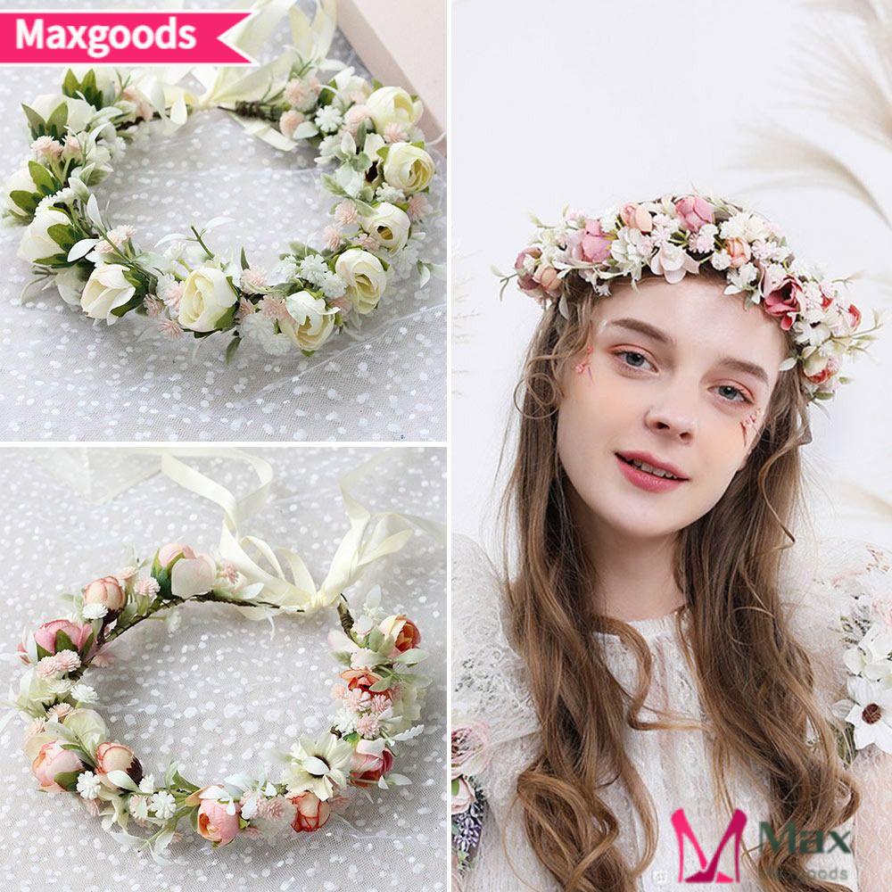 MAXG Băng Đô Hoa Cài Tóc Cho Cô Dâu