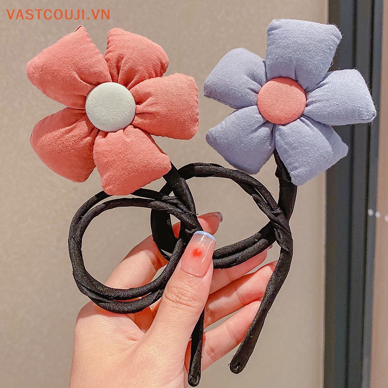 Que Bện Tóc Đính Hoa Lớn Thời Trang Cho Bé Gái VN