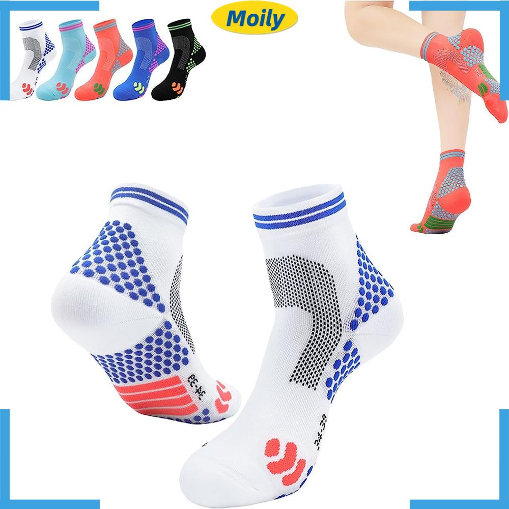 Vớ Nén Tuần Hoàn Máu Thoáng Khí Hỗ Trợ Mắt Cá Chân Và Gót Chân Co Giãn Nhiều Màu Sắc Thoáng Khí Để Chạy Bộ Tập Thể Dục