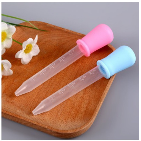 Ống Hút Sữa, Bón Thuốc Cho Bé Loại 5ml silicon đầu mềm