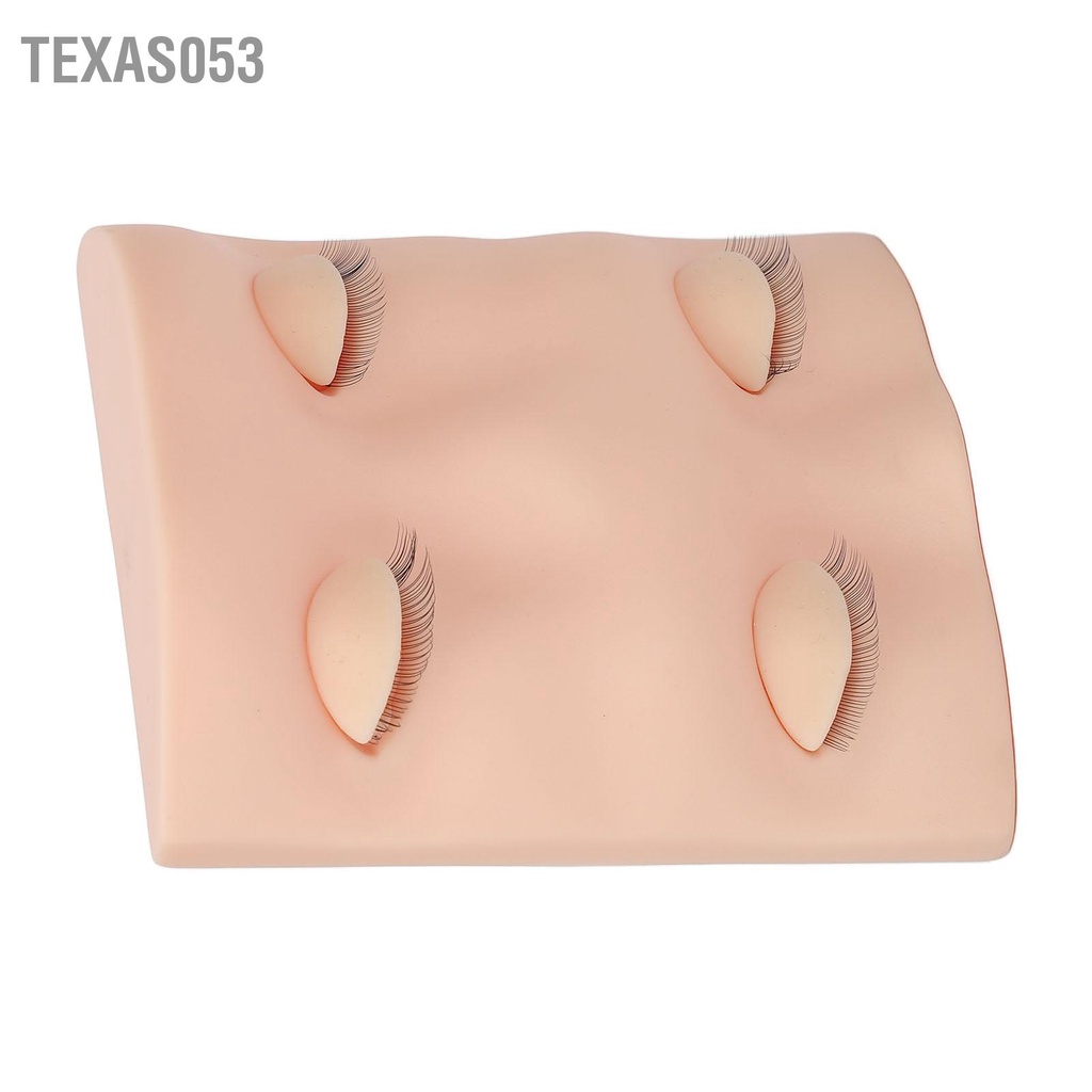 Texas053 Cây Nối Mi Thực Hành Đầu Manocanh Người Mới Trang Điểm Búp Bê Với 2 Cặp Mí Mắt Thay Thế