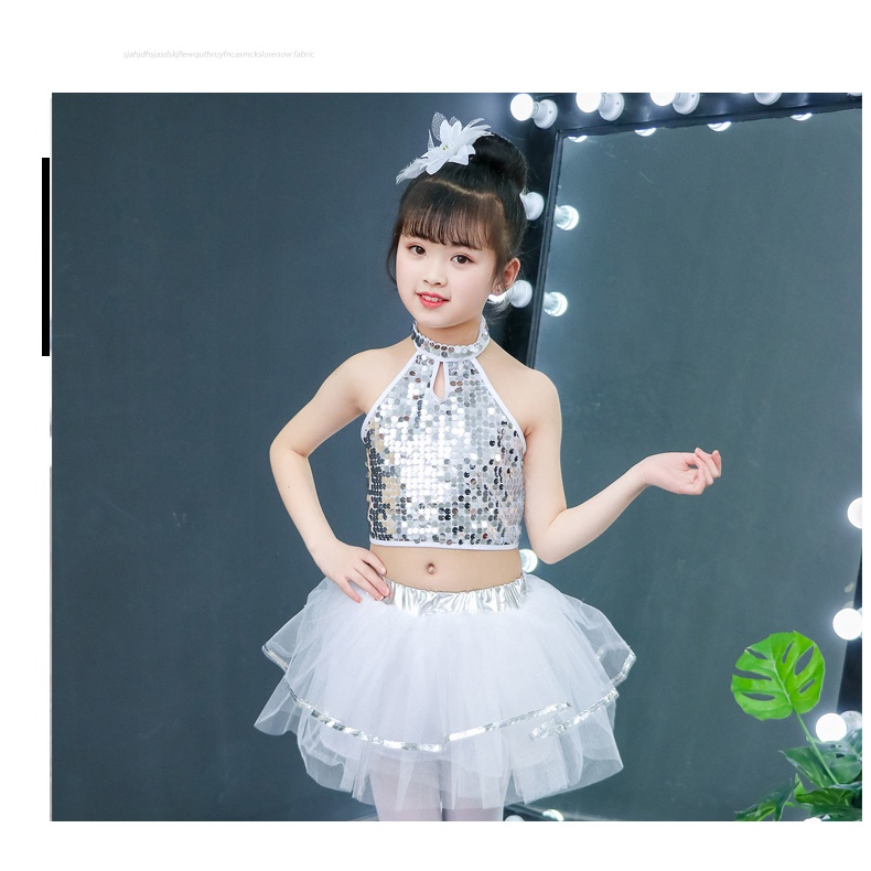 Thời Gian Giới Hạn  Chân Váy Lưới Đính Kim Tuyến Nhảy Múa Pettiskirt Hiện Đại Cho Trẻ Mẫu Giáo