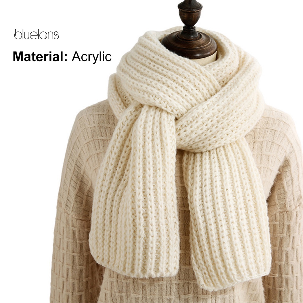 Khăn Choàng Cổ Dài Trung Bình Dệt Kim Màu Sắc Ngọt Ngào Giữ Ấm Thoải Mái Thân Thiện Với Làn Da Cho Nữ