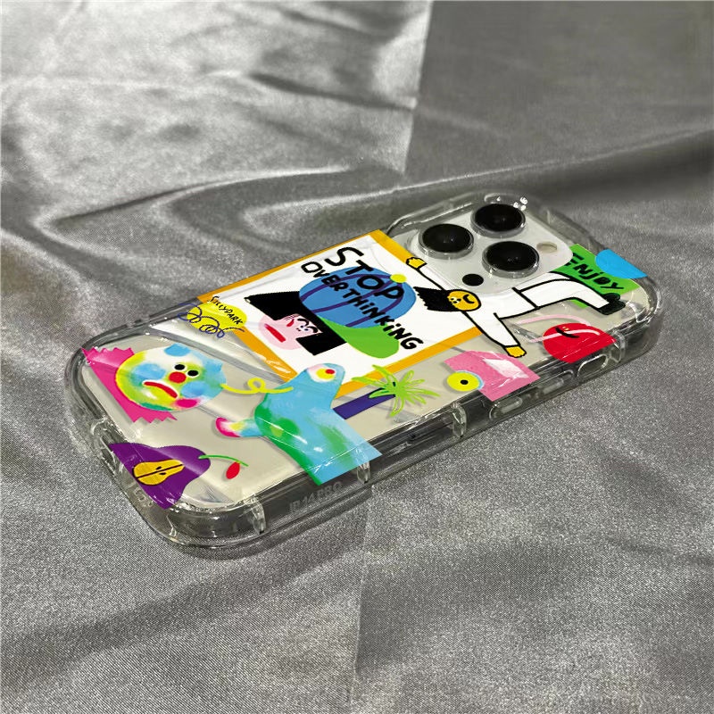 Ốp Điện Thoại Dẻo Trong Suốt Họa Tiết Graffiti Độc Đáo Cho iPhone14promax 1312 / 11 7 / 8plus xr / sins TU81