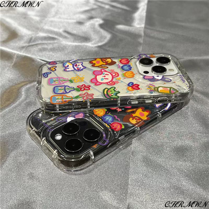 Ốp Điện Thoại Mềm Trong Suốt Họa Tiết Hoa Và Chó Mèo Dễ Thương Cho Iphone 117 / / / 8 Iphone 14 Pro Max Xr Plus 1312