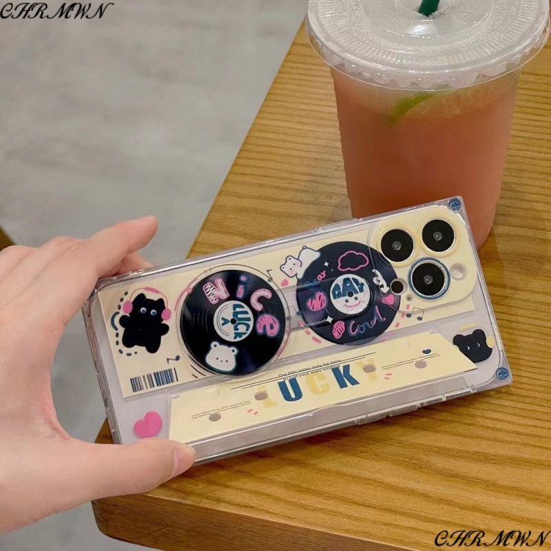 Ốp Điện Thoại Hình Băng Cát Sét Và Chú Gấu Dễ Thương Cho Apple Iphone11 14Promax 1213 V9NR