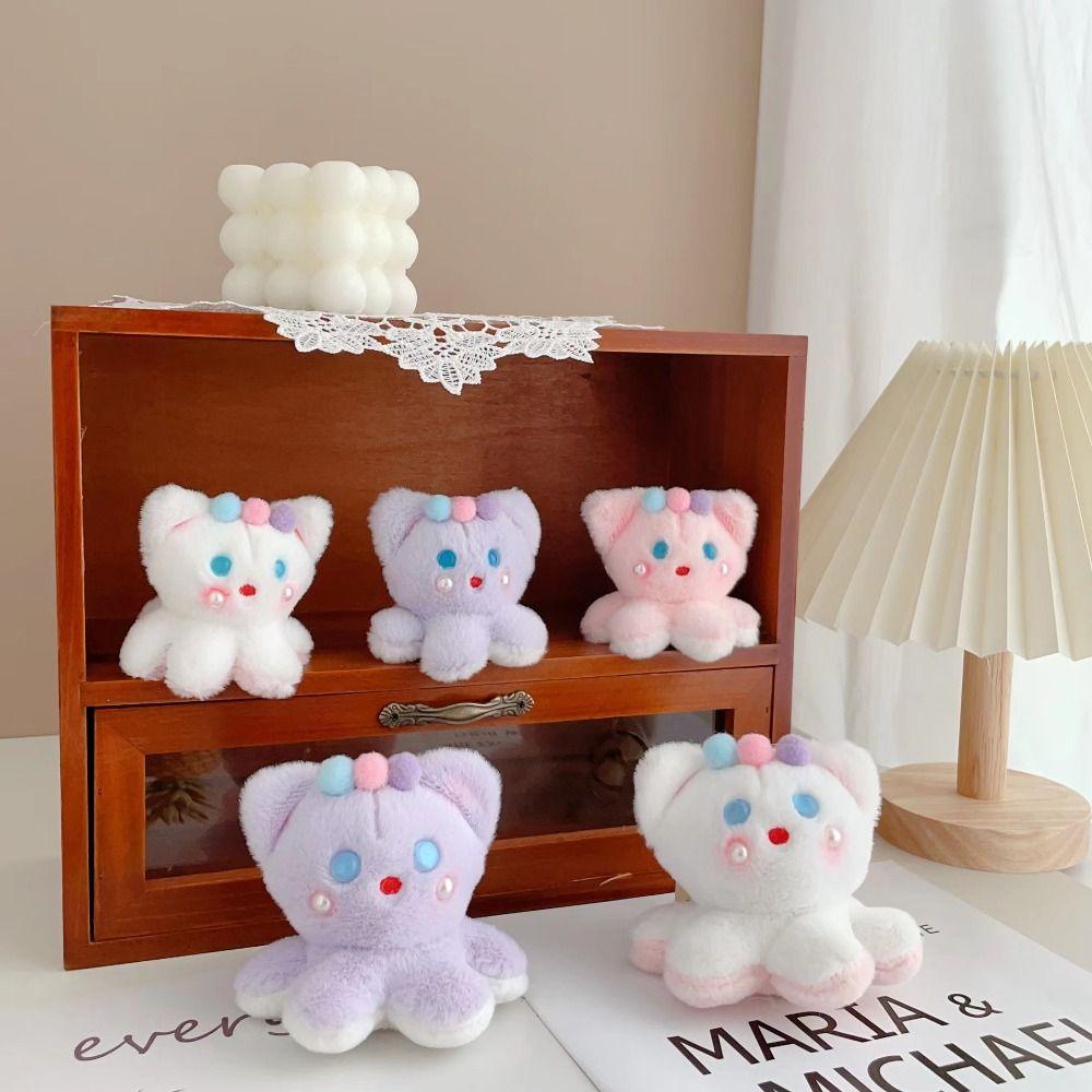 Móc Khóa Hình Bạch Tuộc Nhồi Bông Đáng Yêu